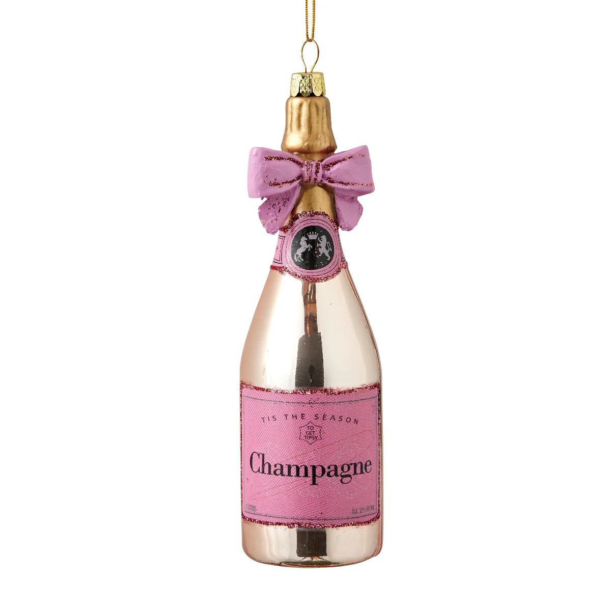 Champagne Dreams Ornament in Pink | Caitlin Wilson Design