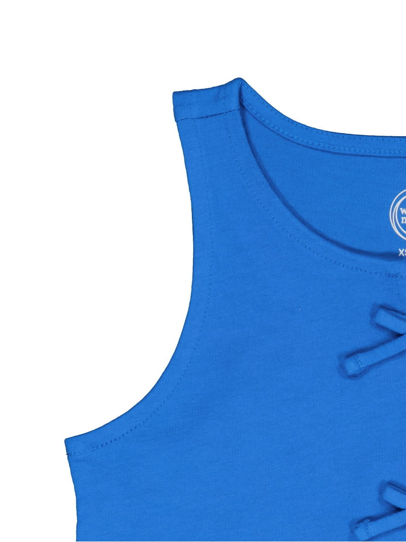 Wonder Nation Girls Bow Front Tank, Sizes 4-18 & Plus | Walmart (US)