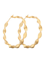 'Charlotte' Hemp Wreath Gold Hoop Earrings | Goodnight Macaroon