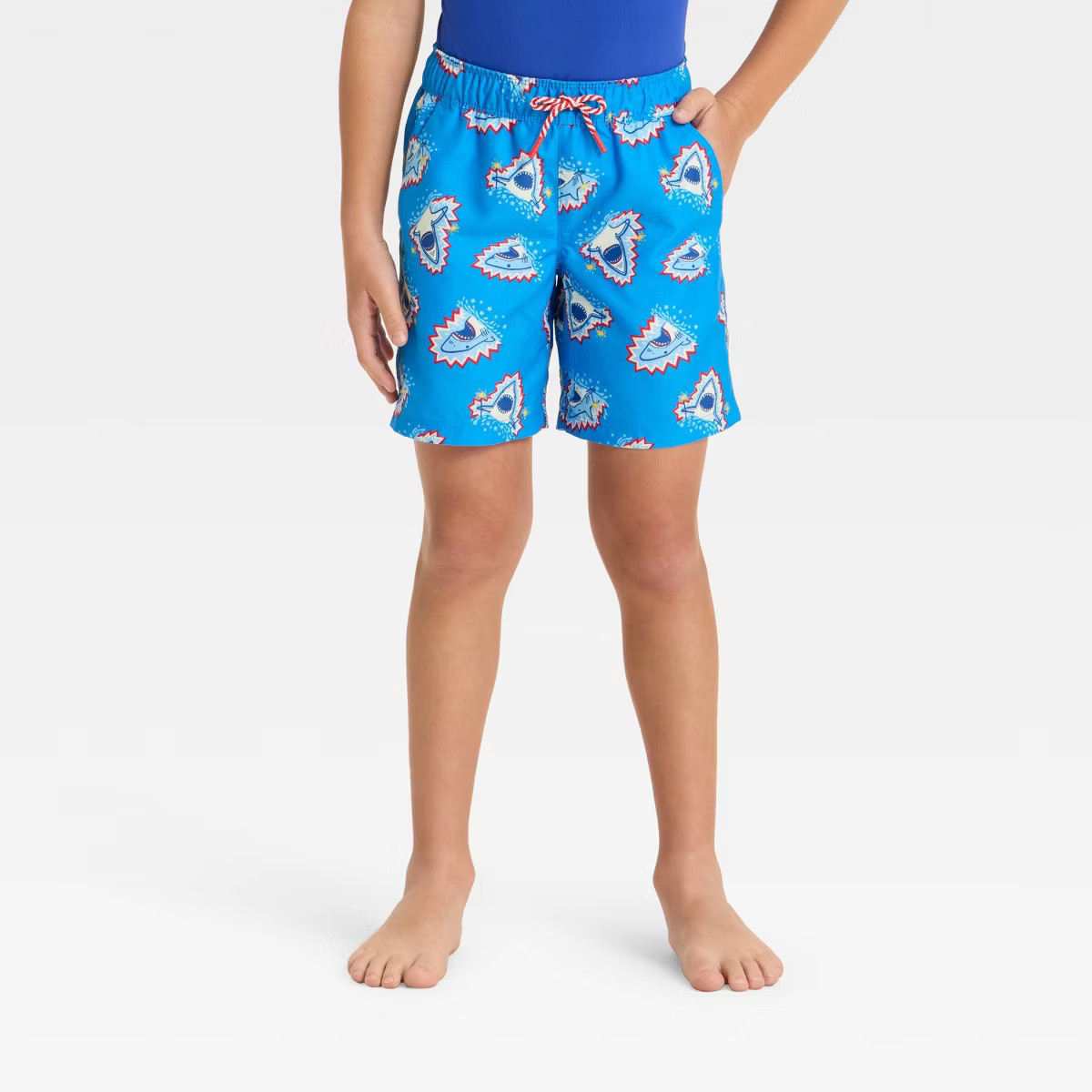 Boys' Celebration Shark Swim Trunks - Cat & Jack™ Blue | Target