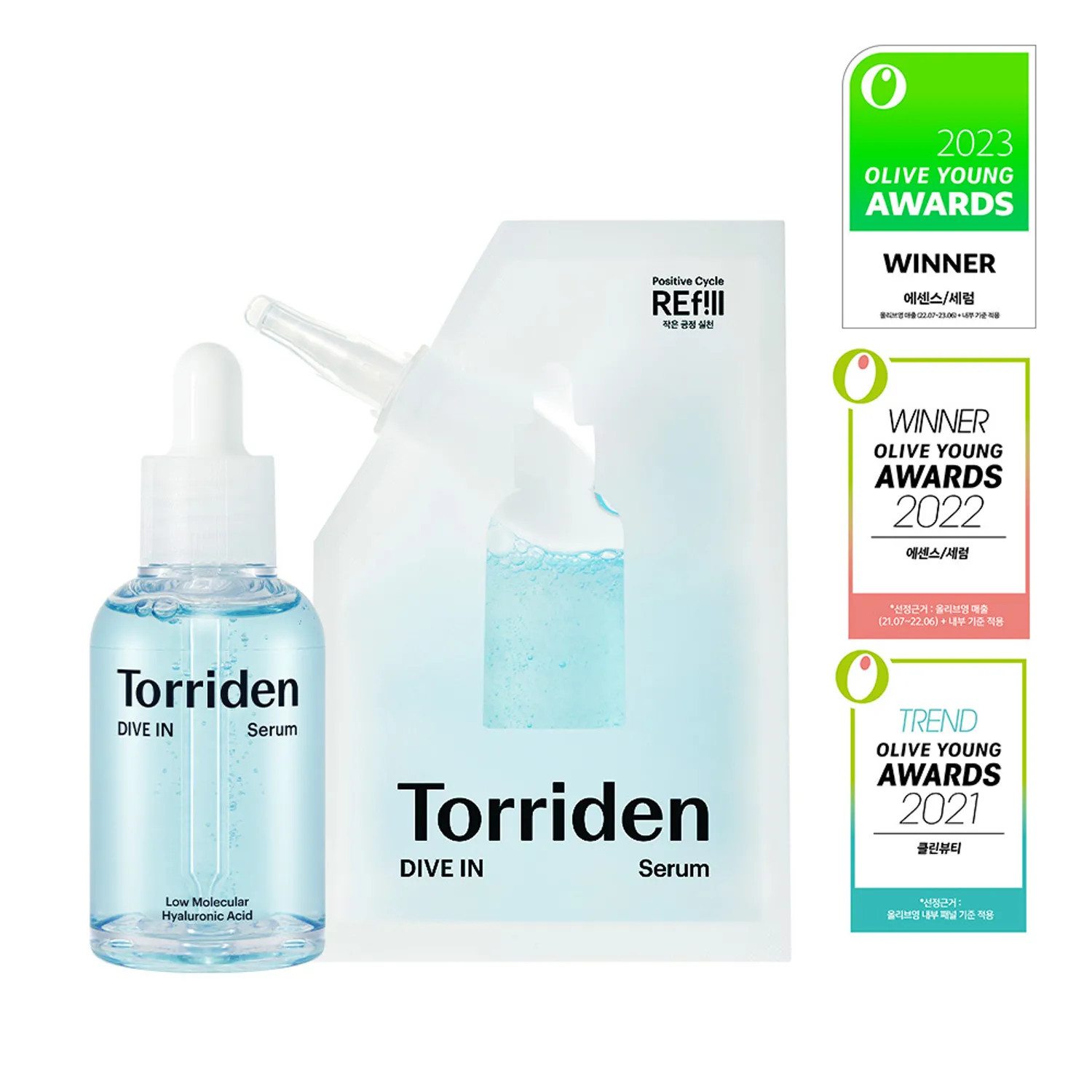Torriden Dive-In Serum 50mL Refill Set (+50mL Refill Pack) | Olive Young Global