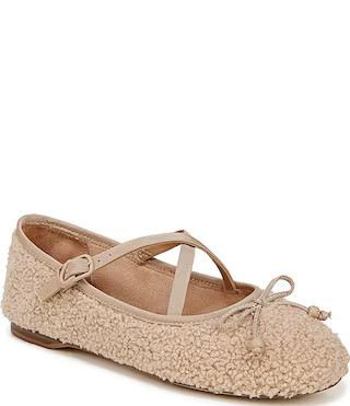Circus NY by Sam Edelman Zuri Cozy Shearling Cross Over Bow Ballerina Flats | Dillard's | Dillard's