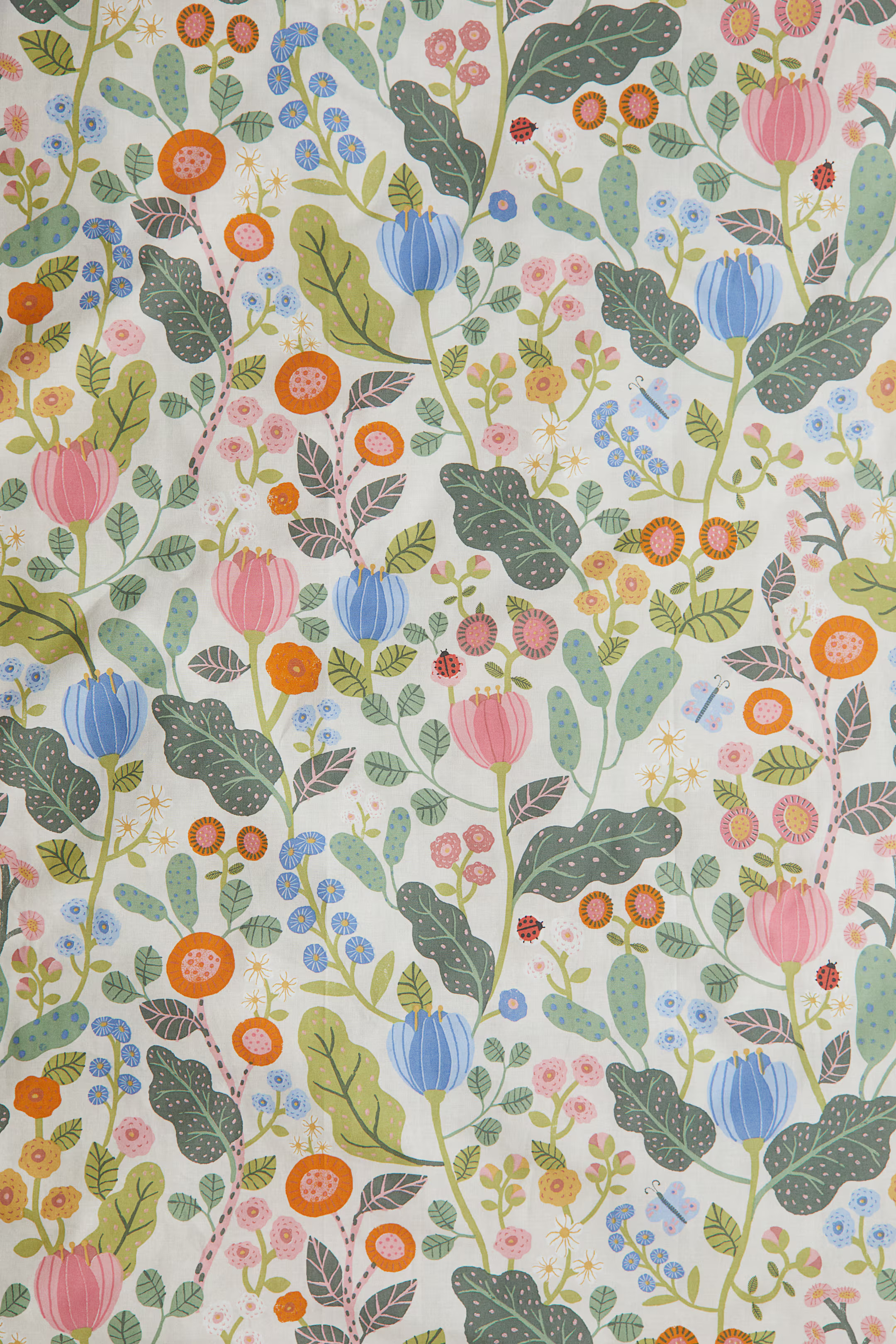 Patterned Twin Duvet Cover Set - Light beige/floral - Home All | H&M US | H&M (US + CA)