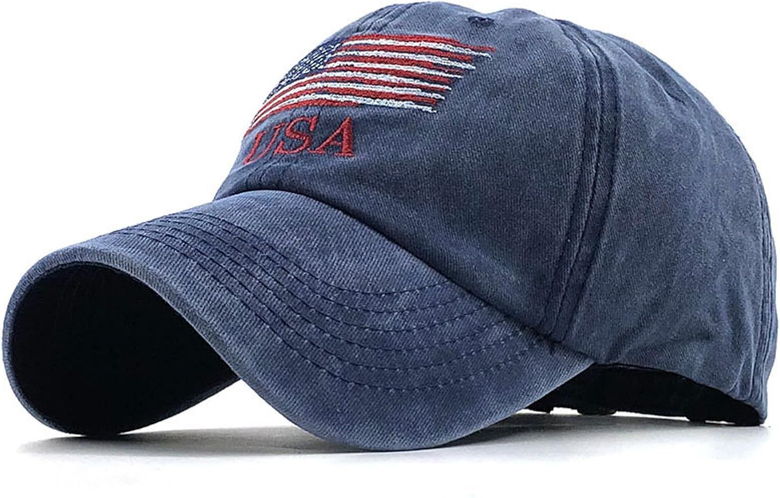 American Flag Hats Patriotic Vintage Adjustable Baseball Cap for Man Women | Amazon (US)