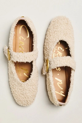 Circus NY by Sam Edelman Bella Faux Sherpa Fleece Mary Jane Flats | Anthropologie (US)