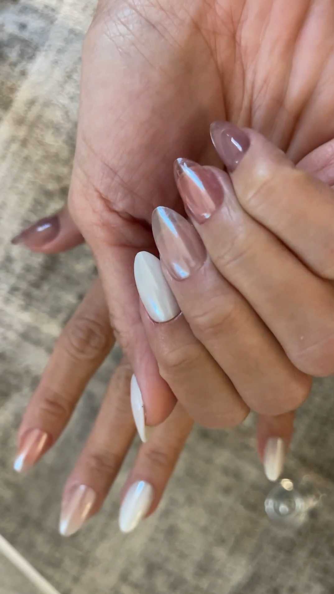 Nude manicure leveled up! This effect looks more like iridescent pearl chrome powder than the semi cured cat eye effect already on these softgel / gel-X nails. The nail set comes with enough nails to do a solid manicure or mix and match colors or use one of each shade for this neutral pearly ombré manicure. These are soak off gel nails that are semicured and then finished with gel glue and uv led nail lamp. 

I’ve also linked my favorite iridescent chrome effect powders for the girlies who like to DIY nails 💅🏽

#LTKBeauty #LTKStyleTip