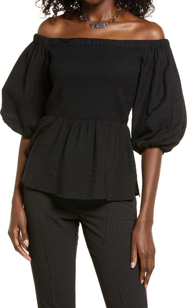 Smocked Puff Sleeve Top | Nordstrom