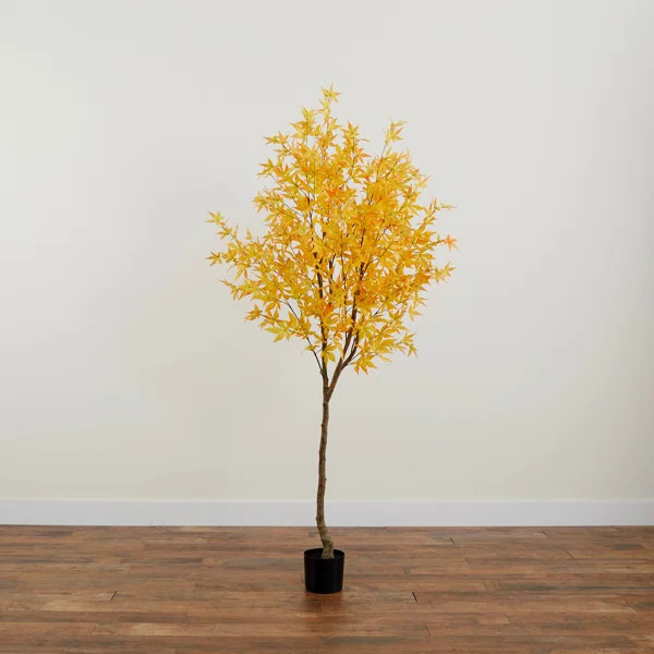 Apeton 84'' Faux Maple Tree in Pot | Wayfair North America