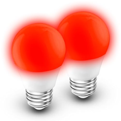 Red Light Bulbs for Sleep, 625nm Red Night Lighting 25w-40w Equivalent, Blue Light Blocking, 3W 300lm, E26 Medium Base for Bedroom Sleep, Mood, Outdoor Porch, Holiday Lighting, Non-Dimmable, 2Pack | Amazon (US)