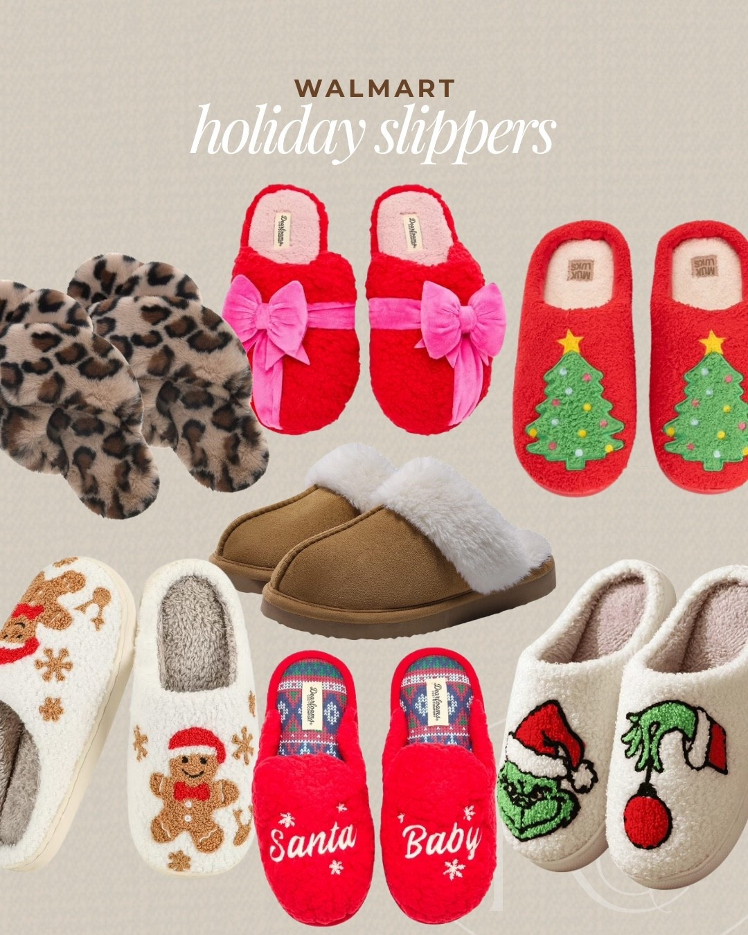 These festive slippers are perfect for the holiday season. I love the Christmas tree and pink bows  

#LTKGiftGuide #LTKSeasonal #LTKHoliday