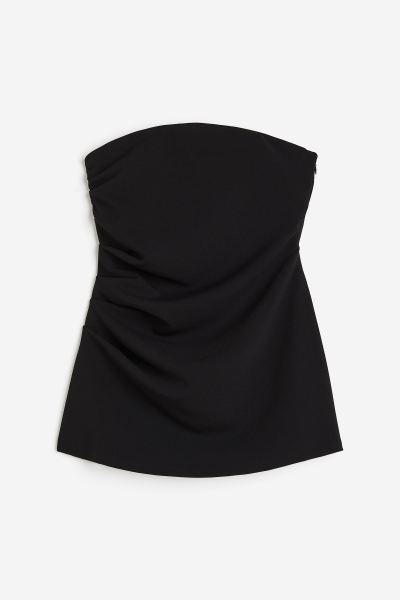 Draped bandeau top - Black - Ladies | H&M GB | H&M (UK, MY, IN, SG, PH, TW, HK)