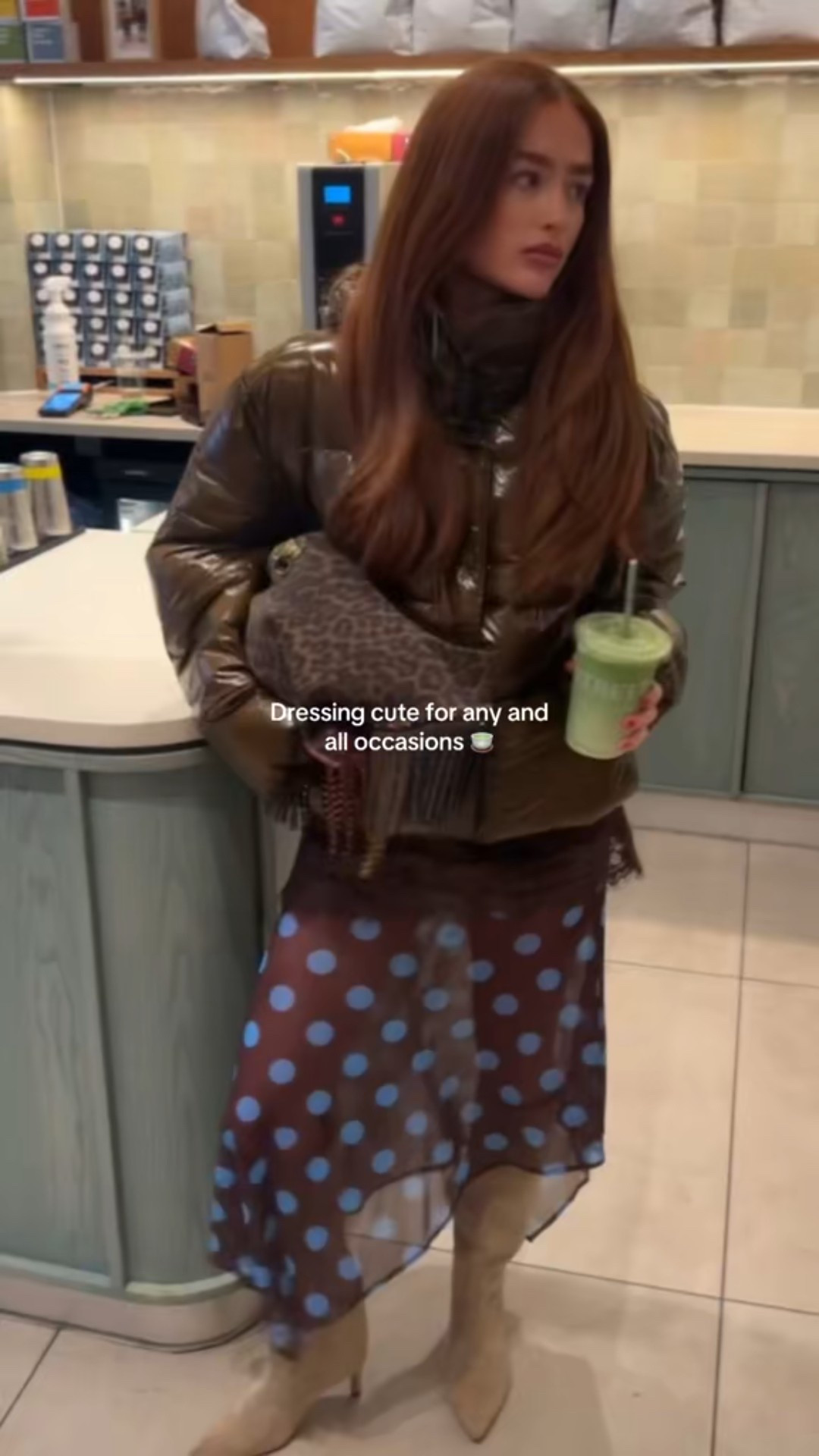 Matcha date? 
-Everyday wear -Polkadots - Suedeboots -Cool girl -Brown outfit

#LTKpetite #LTKuk #LTKstyletip