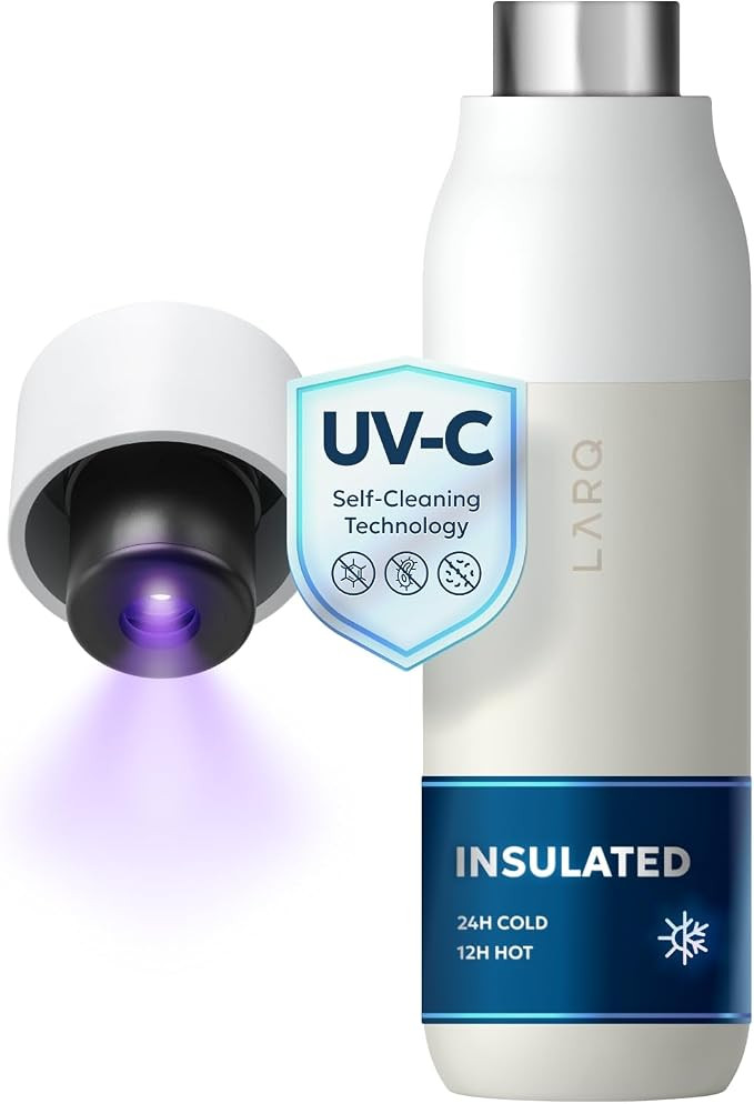 LARQ Bottle PureVis 17 oz - Self-Cleaning and Insulated Stainless Steel Water Bottle with UV Wate... | Amazon (US)