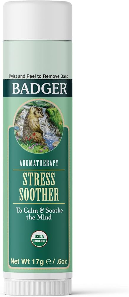 Badger Stress Soother Balm, Organic Essential Oil Aromatherapy, Calm & Soothe the Mind, Easy to U... | Amazon (US)