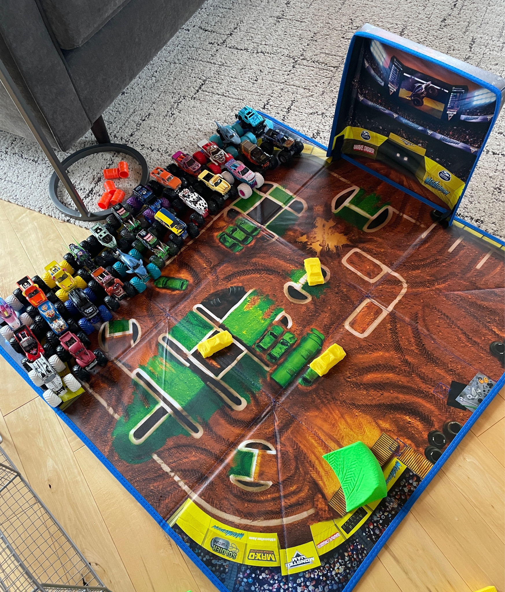 Monster Jam playmat that turns into storage

Build and race in the area of your dreams. But this momma loves when you're done playing, fold the playmat up into a box for easy portable storage You can even store your Monster Jam trucks in it.

#LTKFamily #LTKKids #LTKHoliday