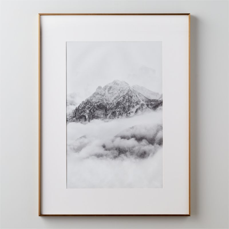 Gallery Brass Picture Frame with White Mat 24"x36" + Reviews | CB2 | CB2