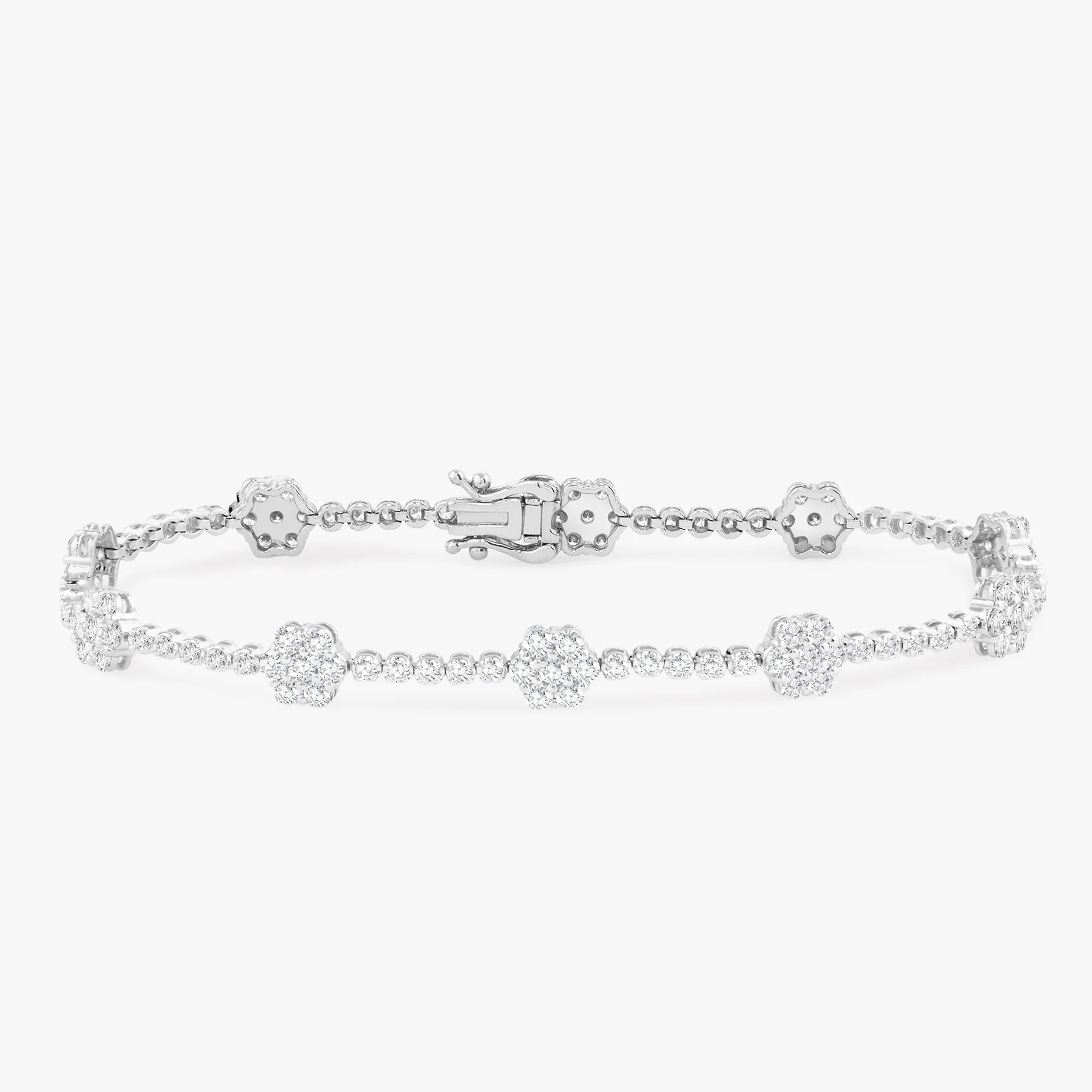 Flora Diamond Station Tennis Bracelet 3 ctw | RW Fine Jewelry