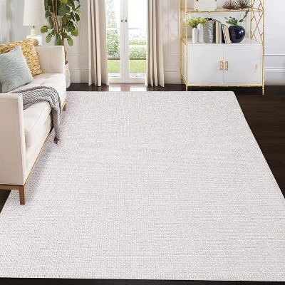 9x12 Washable Modern Neutral Rug, Beige Low-Pile Non-Slip Soft Carpet for Living Room, Bedroom & Farmhouse | Target