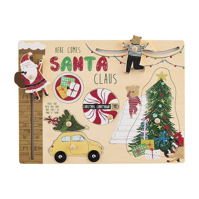 Mud Pie Kids Christmas Busy Board, Santa Claus, 8 3/4" x 11 3/4" | Amazon (US)