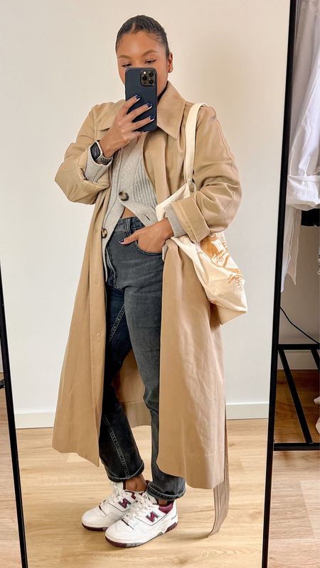Effortlessly chic style inspiration. Capsule wardrobe, spring style, COS, trench coat, Knit cardigan, H&M, New Balance 550, Everlane, curvy jeans, Farfetch, Nordstrom, minimal style. 

#LTKfit #LTKcurves #LTKeurope