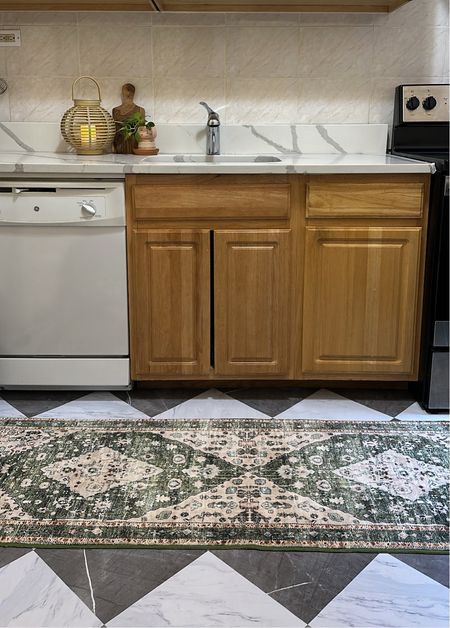 Renter friendly upgrade to our NYC apartment. Love these Amazon peel & stick tiles and non slip kitchen rubber 


#LTKhome