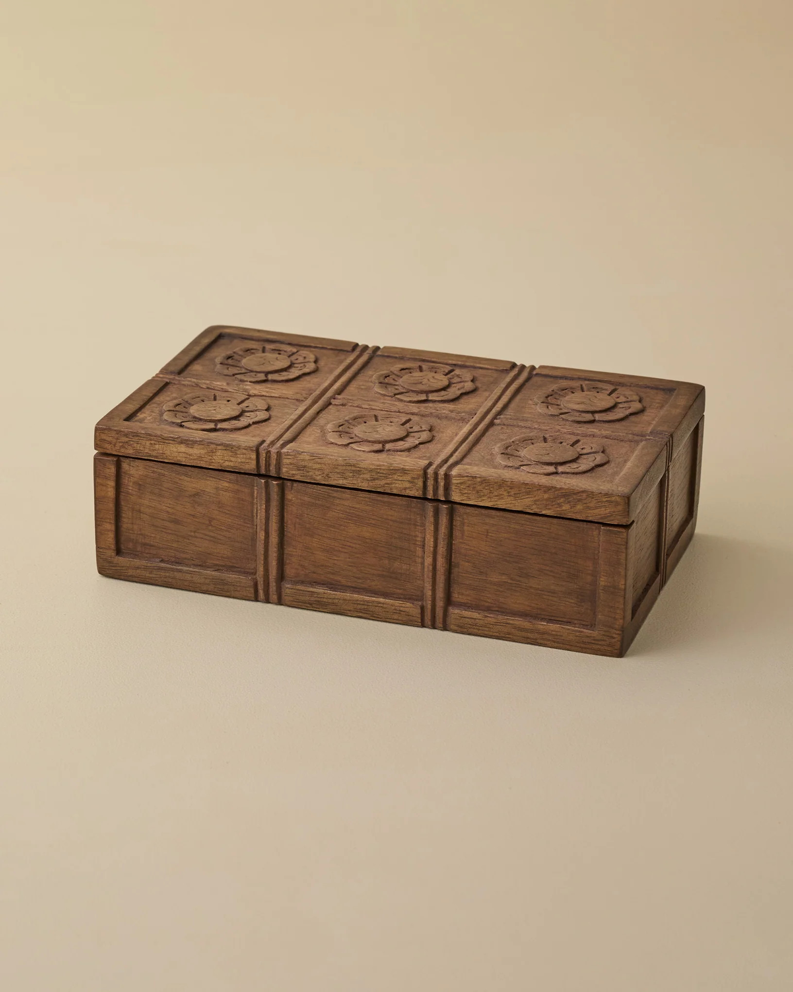 Trina Carved Wood Box | Magnolia