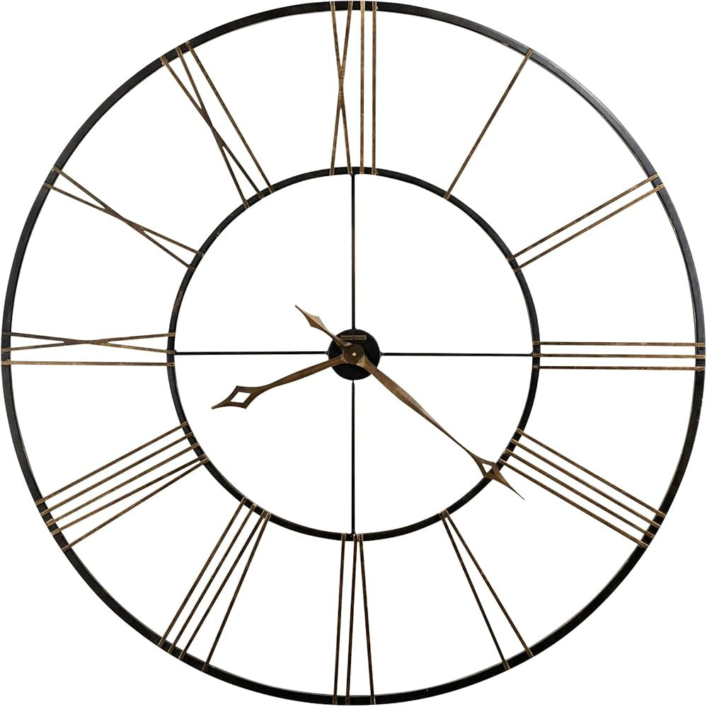 Howard Miller Postema Gallery Wall Clock 625-406 – Oversized Wrought-Iron, Aged Black Finish wi... | Amazon (US)
