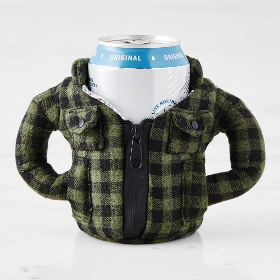 Puffin Flannel Can Cooler | Williams-Sonoma