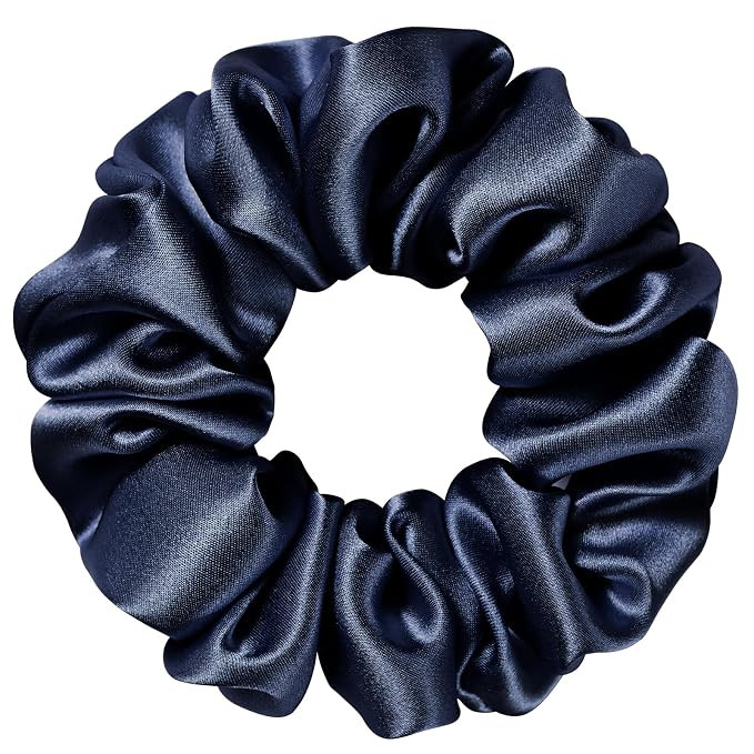 Silk Scrunchie 1.4" Medium Wide 6A 22 Momme 100% Mulberry Silk Hair Ties,Gentle on Hair No Damage... | Amazon (US)