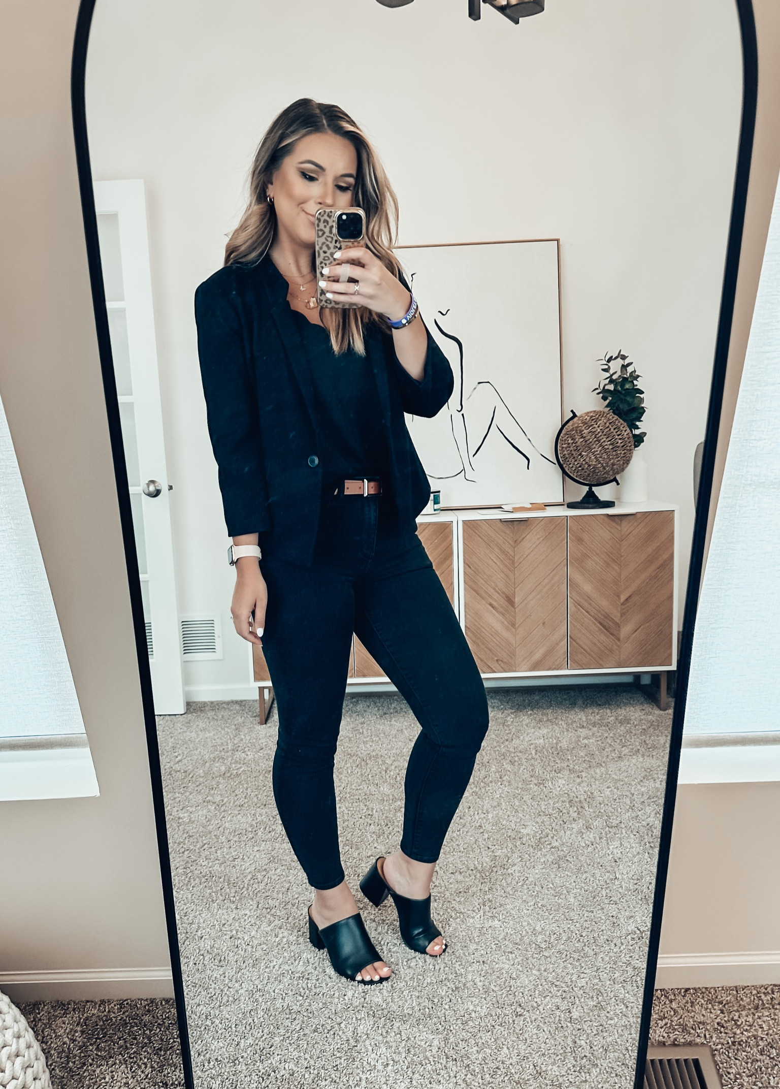Business casual outfit inspo! When in doubt, wear black! 😅 Loving these open toe block heel mules I found at Nordstrom. They go with so many different outfits and are so comfortable! I am wearing my true size 8 and they fit perfect! 

#LTKworkwear #LTKsalealert #LTKFind