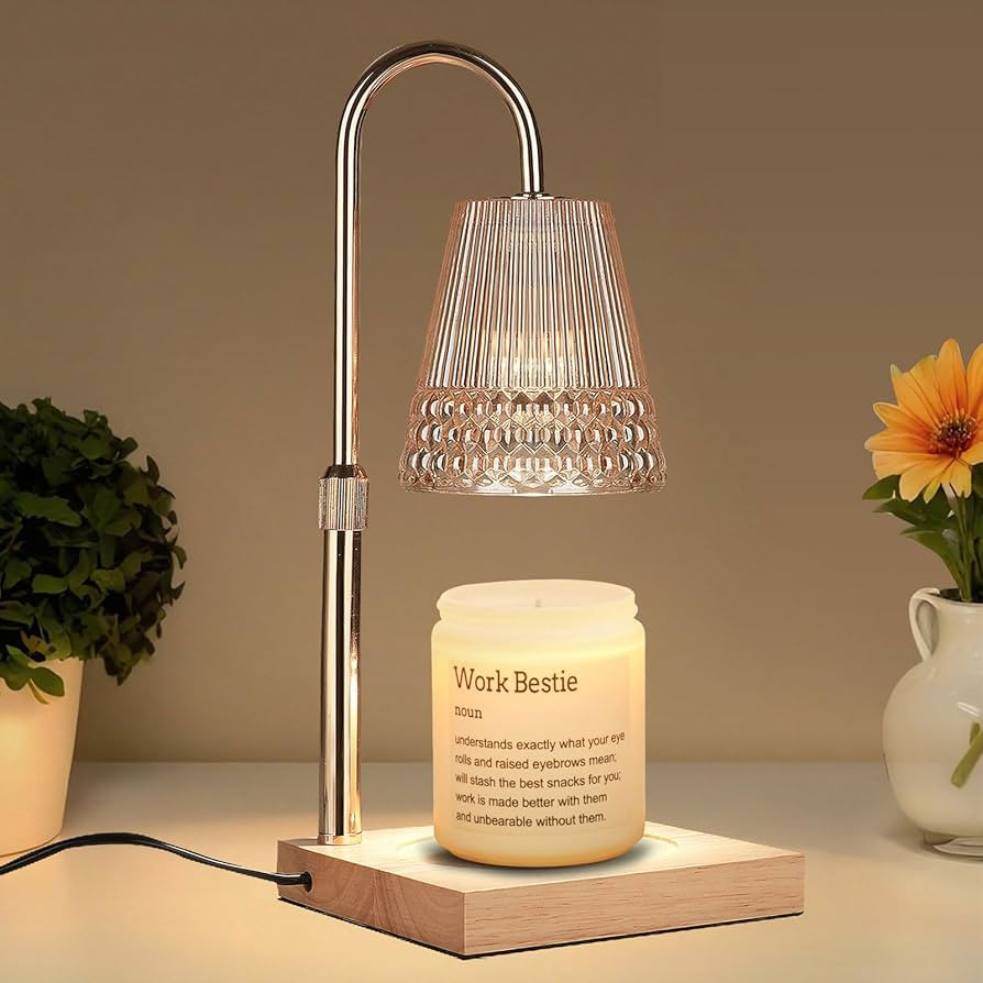 Candle Warmer Lamp, Adjustable Height & Dimmable, Candles with Timer, 2H/4H/8H Auto Off, Safe Fla... | Amazon (US)