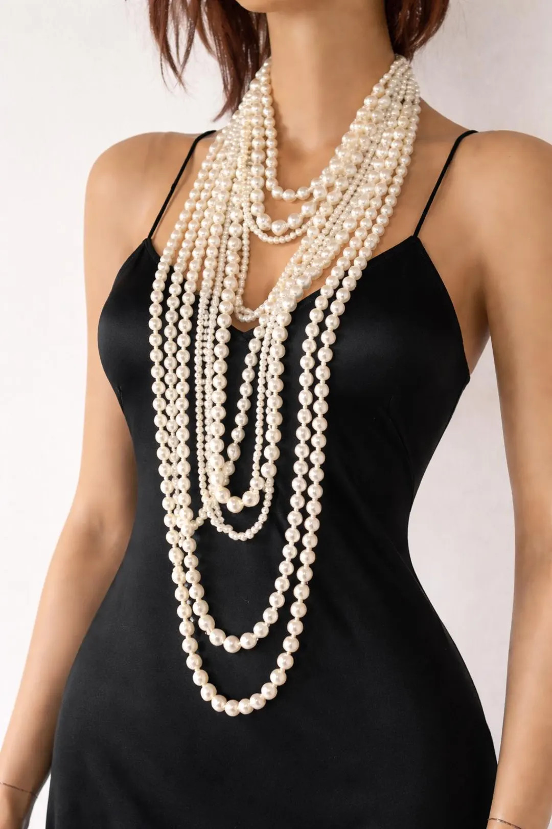 Multi Strand Pearl Statement Necklace: 11 Layer Ivory Pearl Long Boho Luxury Jewelry | Etsy (US)