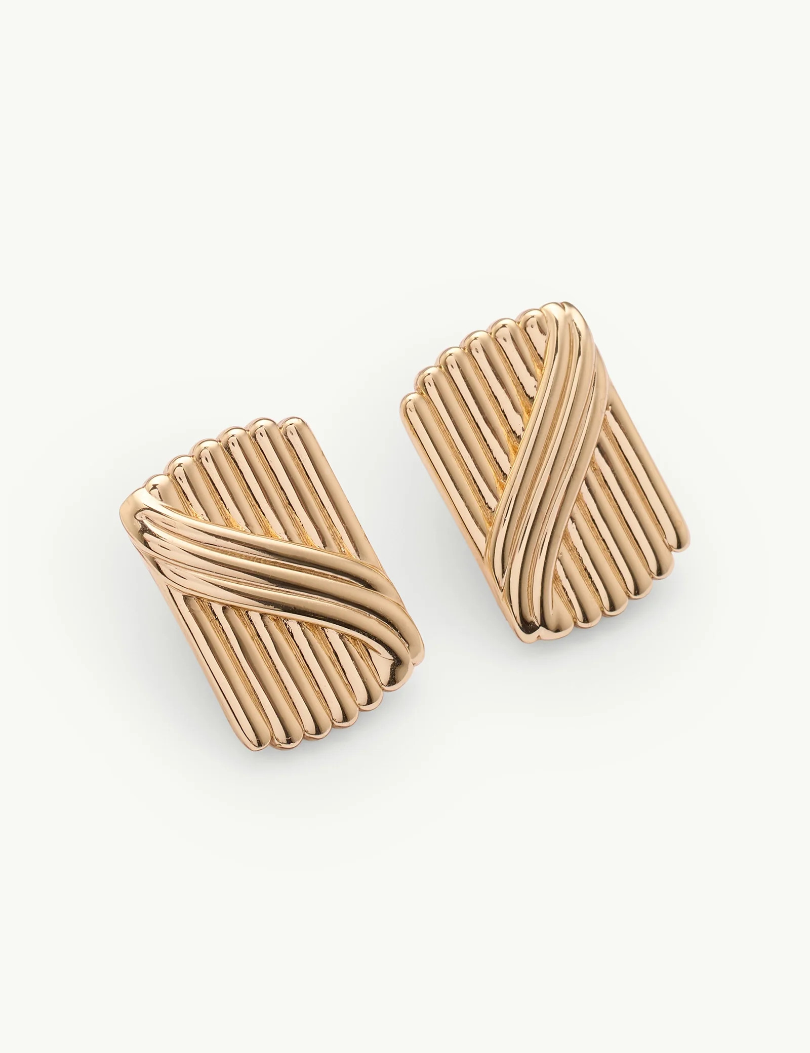 Gold Plated Rectangular Studs | Nobody's Child