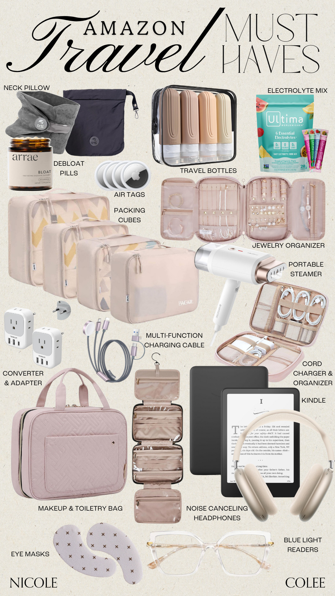 Latest Travel Must Haves!!  

Shop the Zon for these great finds, trust me, you won't want to travel without them!

Nicole Colee, Amazon, Travel, Flight must haves, packing cubes, debloat pills, eye patches, readers 

 

#LTKGiftGuide #LTKFindsUnder50 #LTKTravel