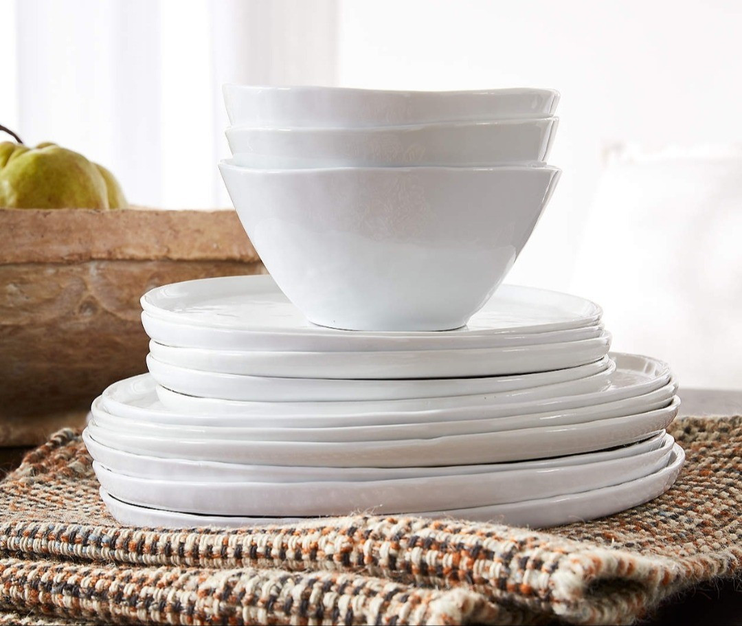 White plates makes every meal look beautiful. And if you're adventurous, black is even better. They both make great table settings in any season. Check out the matte white & black or shiny white options below.

#LTKHome #LTKSaleAlert #LTKParties