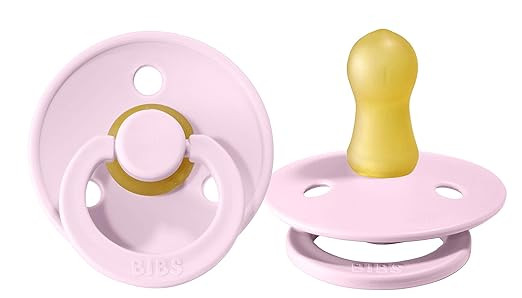 BIBS Baby Pacifier | BPA-Free Natural Rubber | Made in Denmark | Baby Pink 2-Pack (0-6 Months) | Amazon (US)