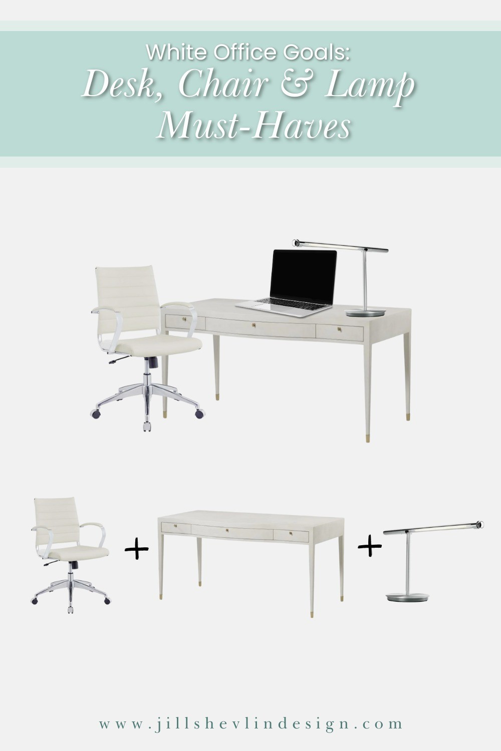 White Office Goals 🤍💼Bright, fresh, and effortlessly chic — these desk, chair, and lamp picks are must-haves for a serene and stylish workspace.🖥️ Tap to SHOP the full setup – all linked via LTK🔗 Affiliate links included📌 Save this for your dream office inspiration!#WhiteOfficeVibes #WorkFromHomeStyle #OfficeInspo #DeskGoals #LTKHome #LTKFamily #LTKFinds #JillShevlinDesign

#LTKHome #LTKStyleTip #LTKFamily