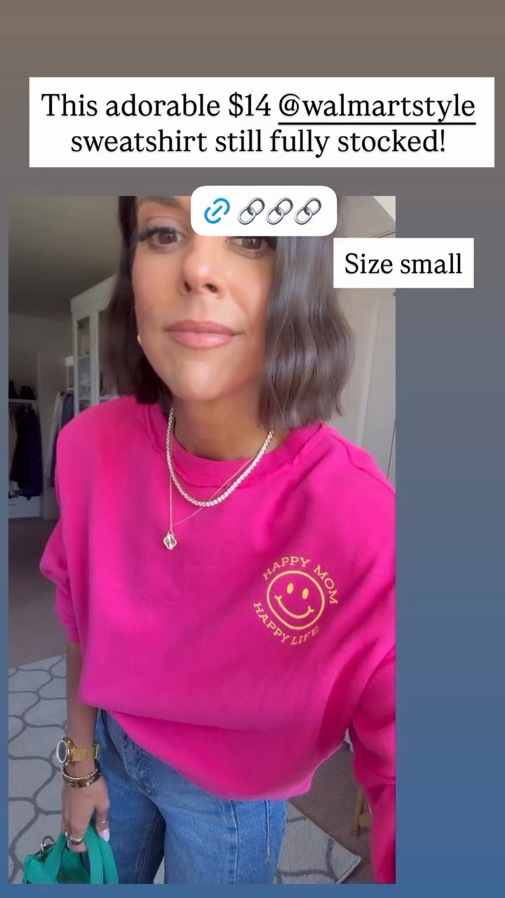 This adorable $14 @walmartstyle sweatshirt still fully stocked!  Size small