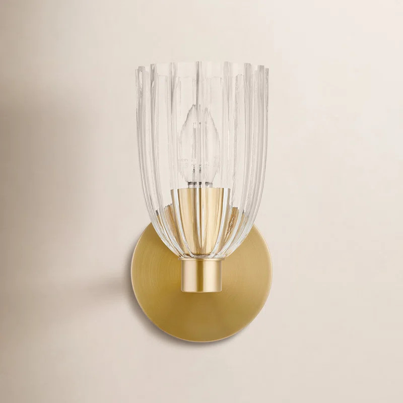 Whistler 1-Light Wall Sconce in Natural Brass | Wayfair North America