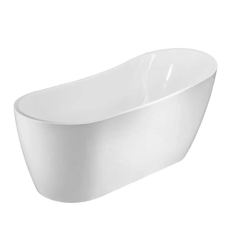 VA6904-S Acrylic 59" x 28" Freestanding Soaking Bathtub | Wayfair North America