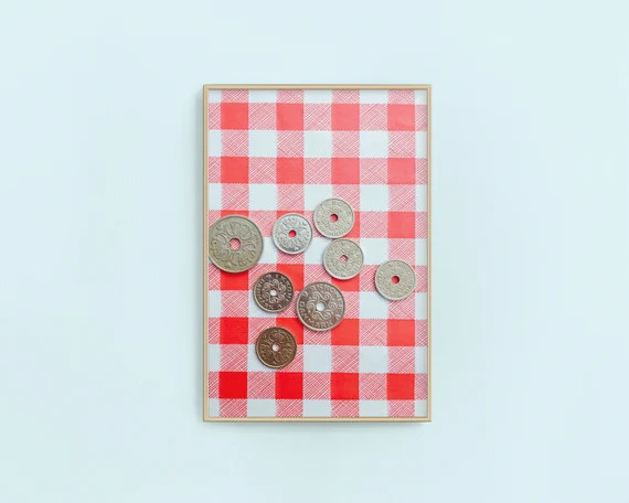 Danish Krone Picnic Table Scene Copenhagen Denmark Digital Art Print | Danish Kroner Downloadable... | Etsy (US)