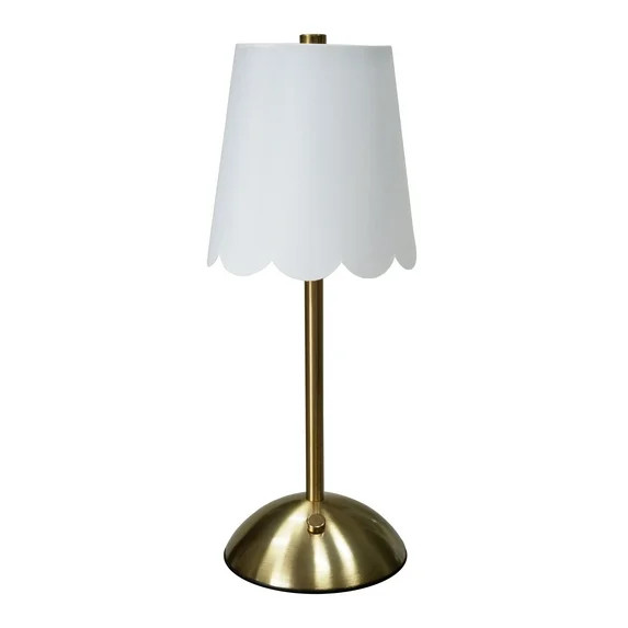 Home Decor Collection Sterling & Noble Home Cordless Rechargeable 11.9" Brass Table Lamp with Dim... | Walmart (US)