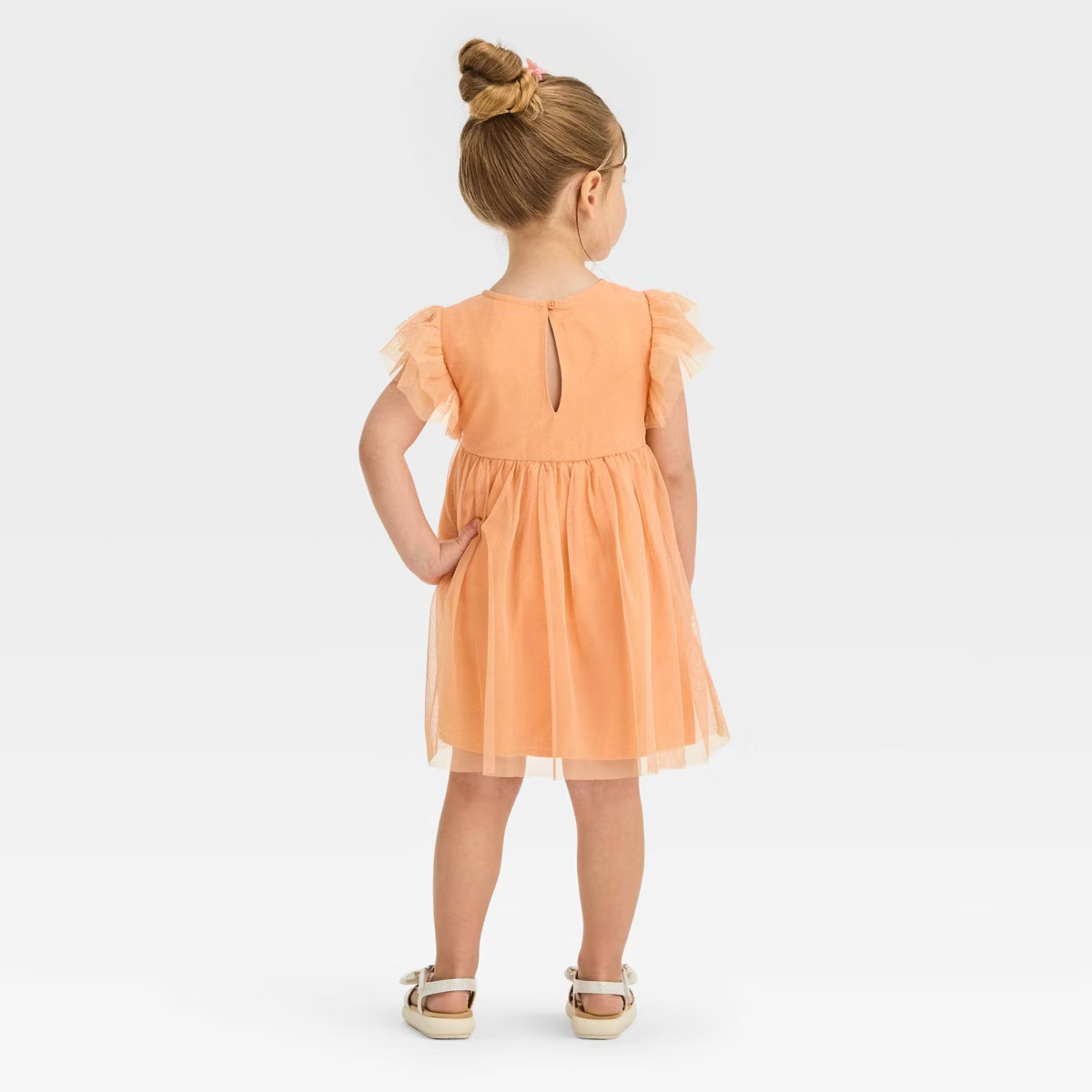 Toddler Girls' Tulle Dress - Cat & Jack™ Peach 3T | Target