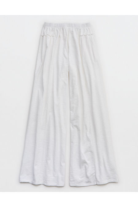 Aerie Happiest Wide Leg Pant Women's White XXS | Aerie