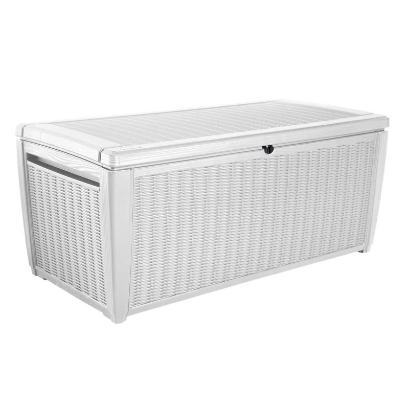 Winston Porter Arrio 135 Gallons Gallon Water Resistant Deck Box with Lock | Wayfair North America
