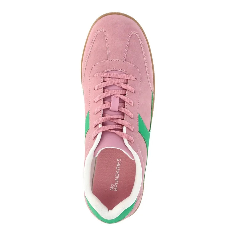 No Boundaries Women's Lace Up Sporty Sneakers, Wide Width Available | Walmart (US)