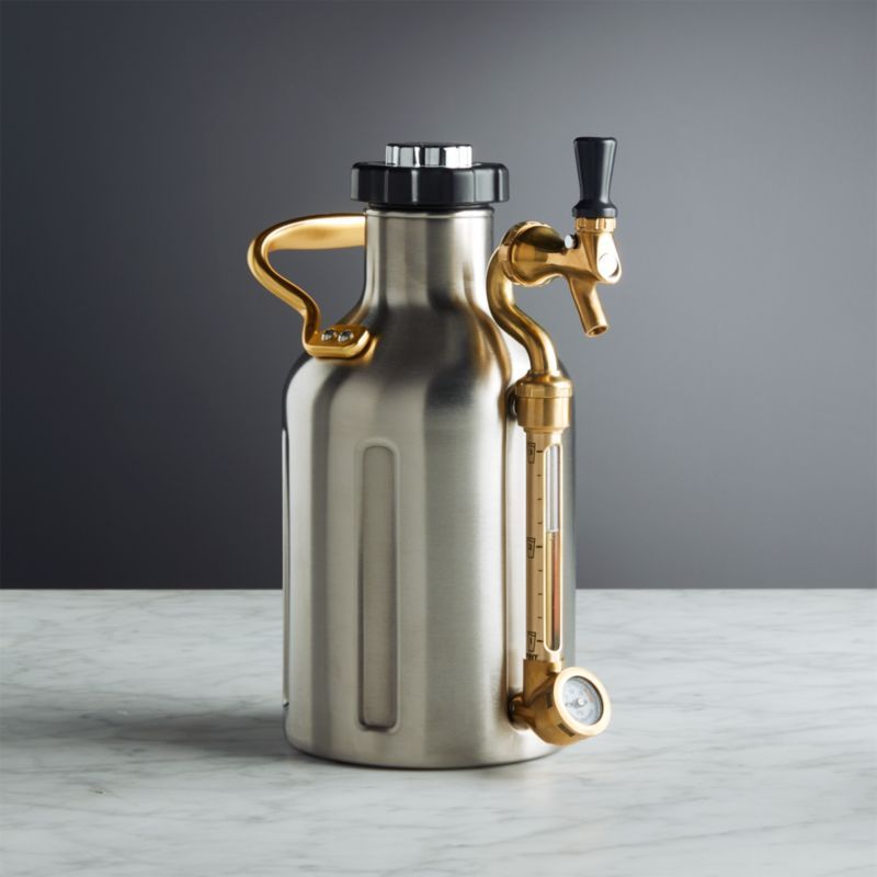 GrowlerWerks Pressurized Growler 64-Oz. uKeg + Reviews | Crate and Barrel | Crate & Barrel