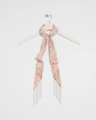 Women's Paisley Fringe Skinny Scarf in Neutral | Chico's | Chico's