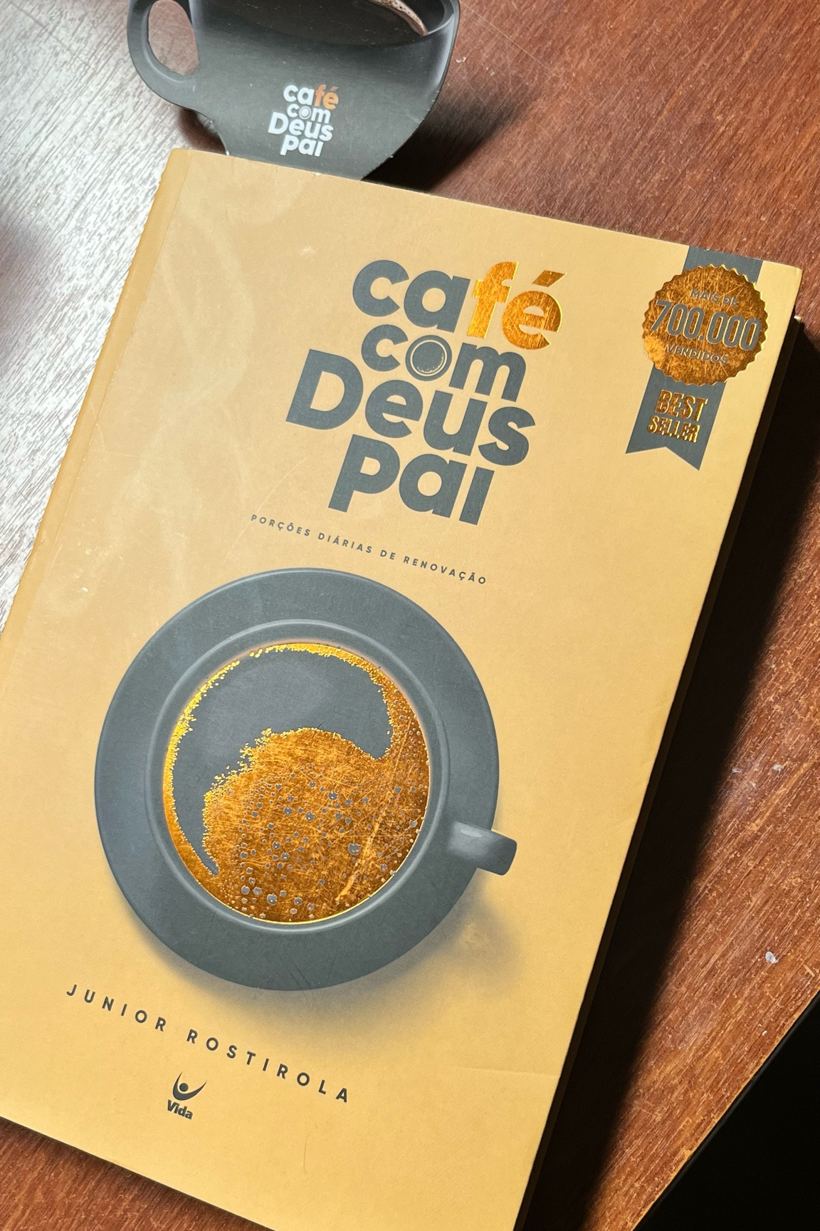 O livro que utilizo no meu devocional diário é esse Café com Deus Pai 💙