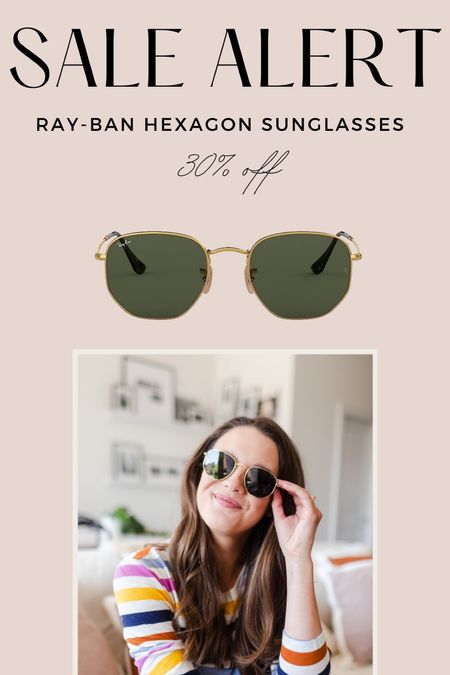 Ray-Ban hexagonal sunglasses-on sale! One of my most worn sunglasses more than 30% off. Come in a bunch of colors. 


#LTKsalealert